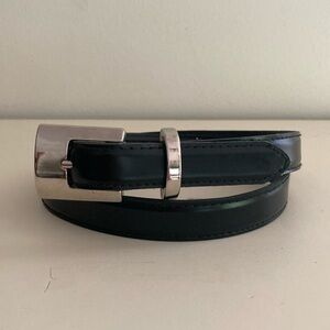 Elegant Black Leather Belt